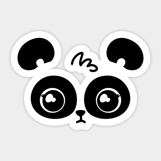 Panda Face Sticker by soniapascual